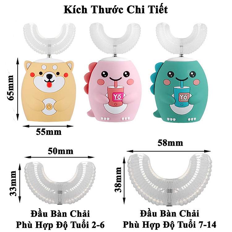 Bàn chải đánh răng điện KUNBE hình hoạt hình đáng yêu là món quà tuyệt vời cho sức khỏe bé