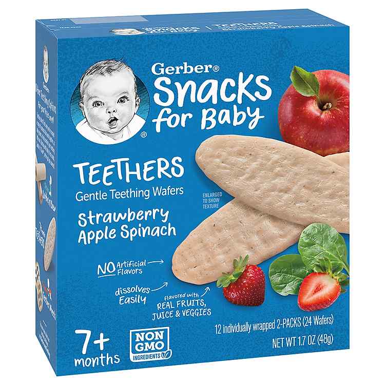 Bánh gạo Gerber dâu táo cải bó xôi 48g giải pháp ăn dặm thông minh của mẹ