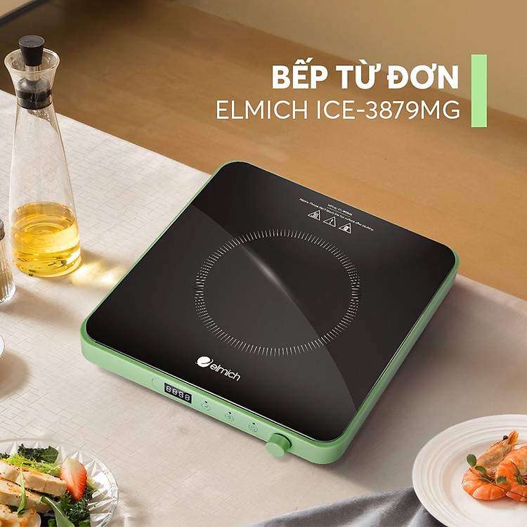 Bếp điện từ Elmich ICE 3879 chính hãng hiệu suất cao truyền nhiệt tập trung không lo thất thoát nhiệt