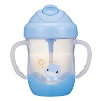 Bình Tập Uống Ống Hút KuKu Duckbill 200ml Nhựa PP Màu Xanh Hàng Chính Hãng Giá Tốt