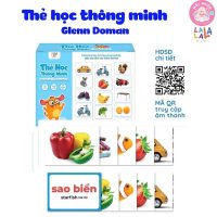 Bộ 100 thẻ Flashcard song ngữ 10 chủ đề Lalala Baby chuẩn Glenn Doman có mã file nghe