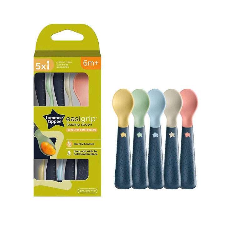 Bộ 5 Thìa Tập Ăn Tommee Tippee Easigrip Lựa Chọn Hoàn Hảo Cho Bé Yêu