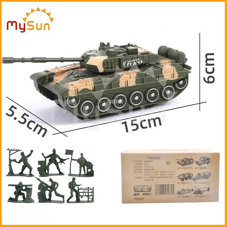 Bộ đồ chơi quân đội MySun đa năng tích hợp đầy đủ xe tăng máy bay và tàu ngầm quân sự