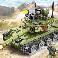 Bộ đồ chơi xe tank chiến đấu lắp ráp xoay 360 độ bền đẹp nhựa an toàn