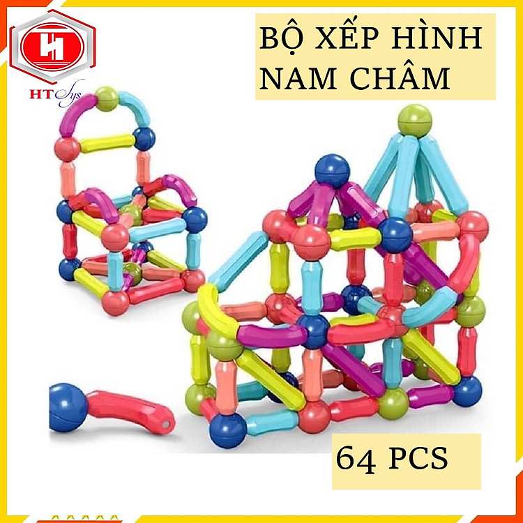 Bộ Ghép Hình Nam Châm 64 Chi Tiết Phiên Bản Mới Nhất Cho Bé Thỏa Sức Sáng Tạo
