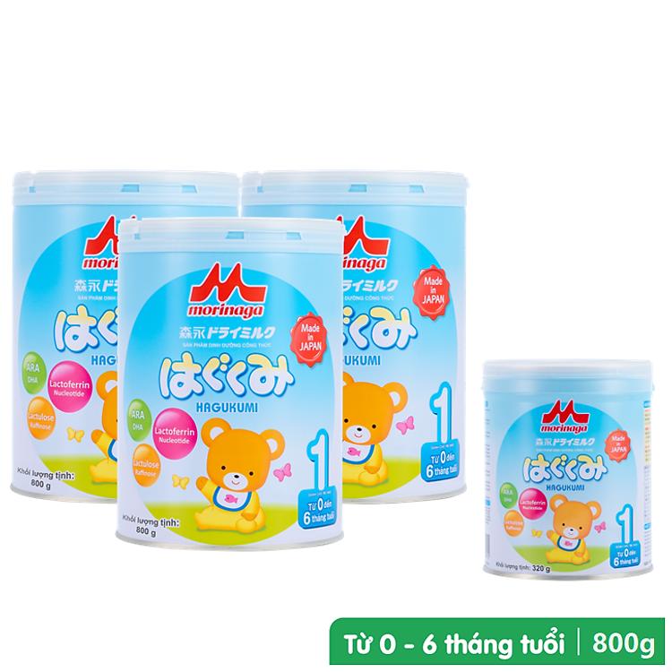 Bổ sung dưỡng chất cho bé mỗi ngày cùng combo sữa Morinaga số 1 Hagukumi giá ưu đãi