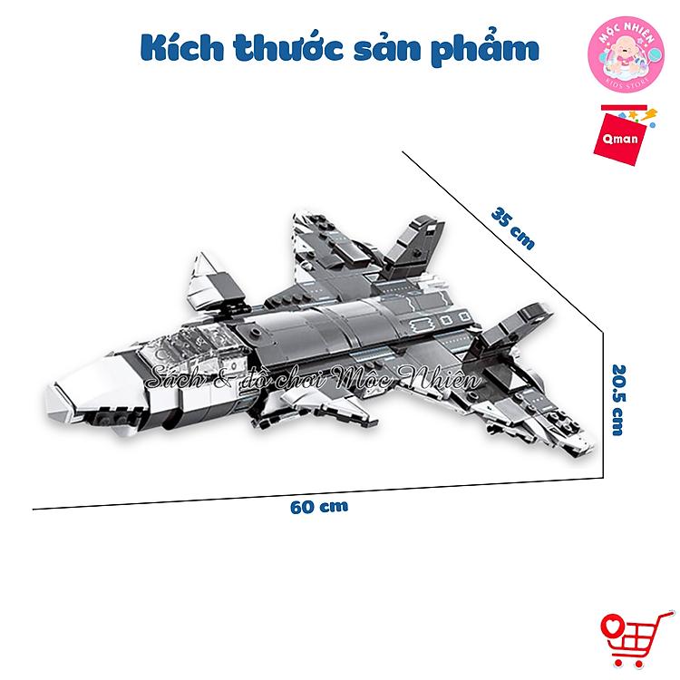Bộ Xếp Hình Qman 42201 Máy Bay Chiến Đấu 523 Mảnh Ghép Giải Trí Bổ Ích Cho Bé