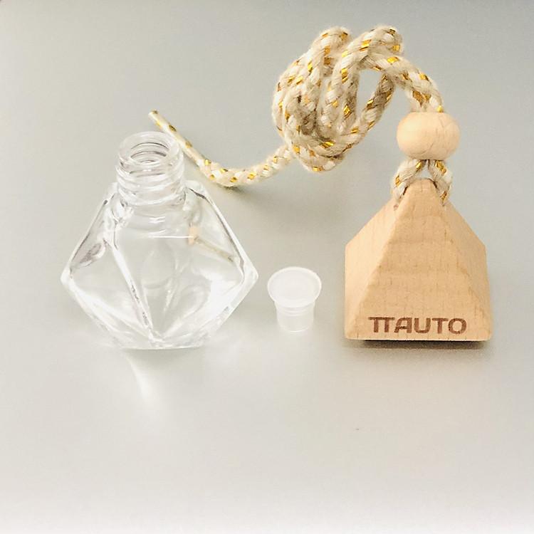 Chai đựng tinh dầu treo xe TTAUTO 8ml thủy tinh trong suốt kiểu dáng lục lăng