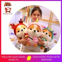 Chó Shiba nhồi bông cosplay 25cm cao cấp bền đẹp dễ dàng vệ sinh và bảo quản định kỳ