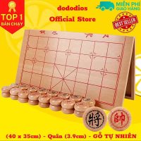 Cờ tướng gỗ tự nhiên Dododios 40x35cm quân cờ 3.9cm bền bỉ theo thời gian