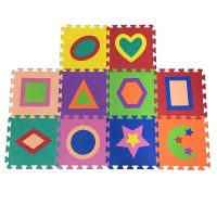 Combo 10 thảm xốp hình học ECOBABY 30x30cm dày 1cm an toàn tuyệt đối cho trẻ