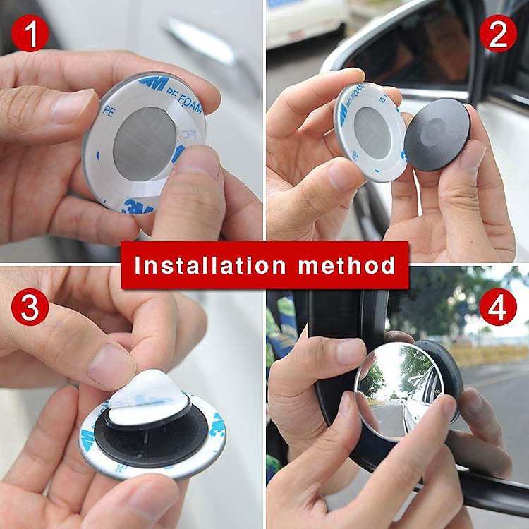 Combo 2 gương cầu lồi chất lượng cao giúp tối ưu hóa khả năng quan sát khi lùi xe
