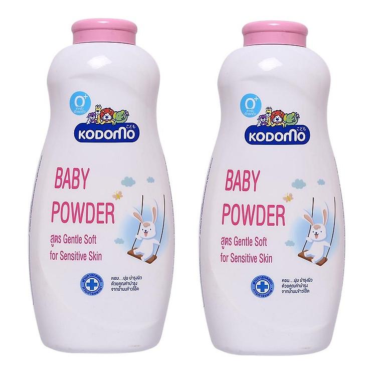 Combo 2 phấn rôm dưỡng ẩm Kodomo Gentle Soft 160g sự kết hợp hoàn hảo giữa làm sạch và dưỡng da