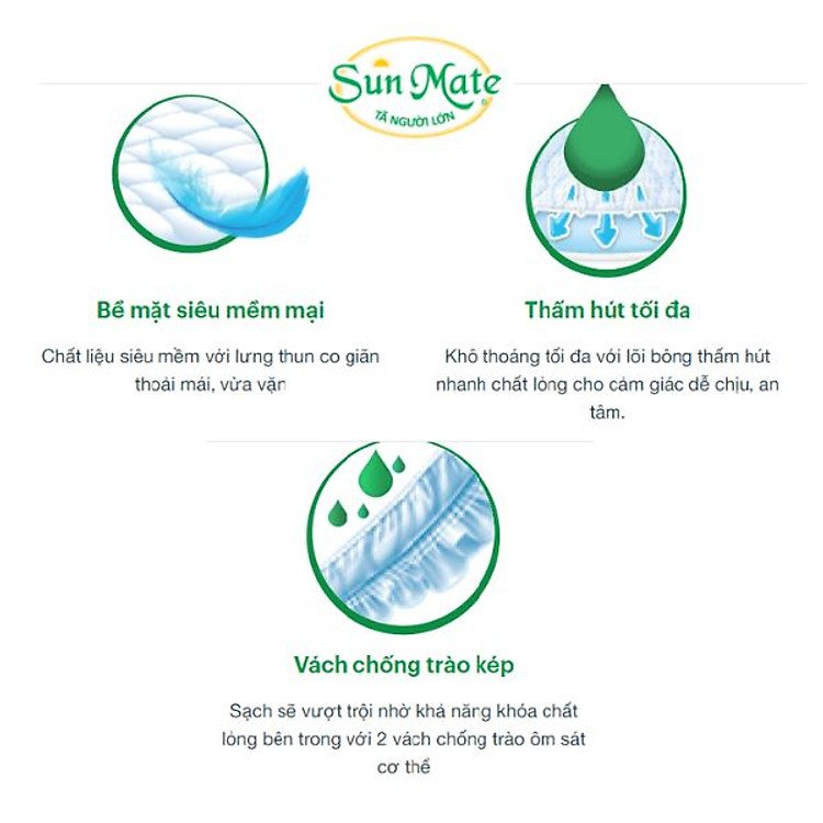 Combo 2 Tã Dán SunMate XA2 Size L Bảo Vệ Tối Đa Khô Thoáng Tức Thì