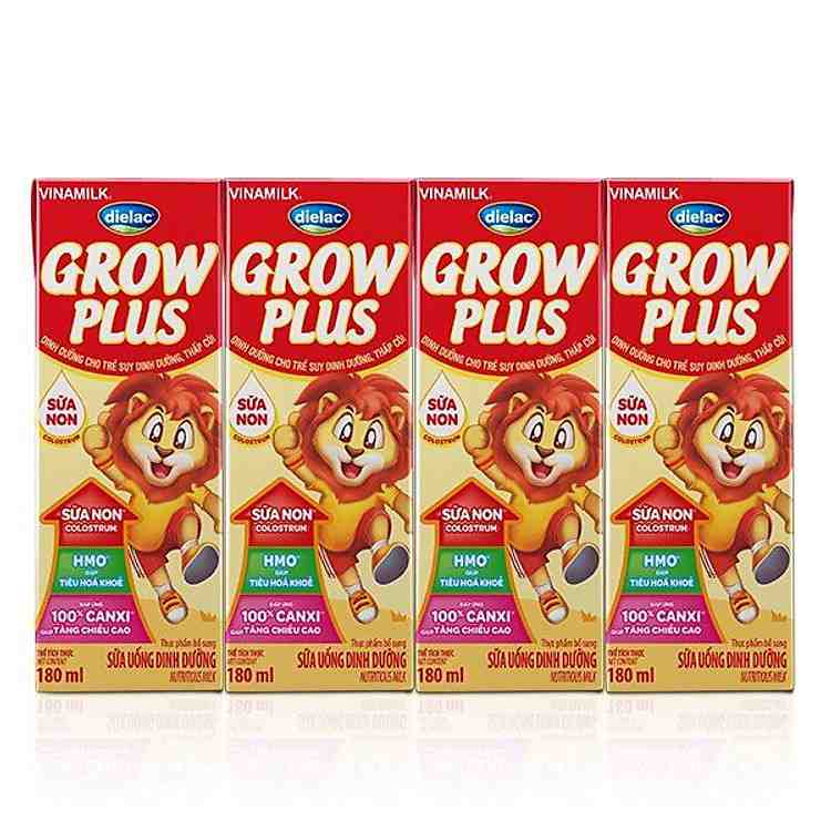 Combo 48 hộp sữa Dielac Grow Plus 180ml từ Vinamilk cam kết chất lượng cho hành trình lớn khôn của trẻ