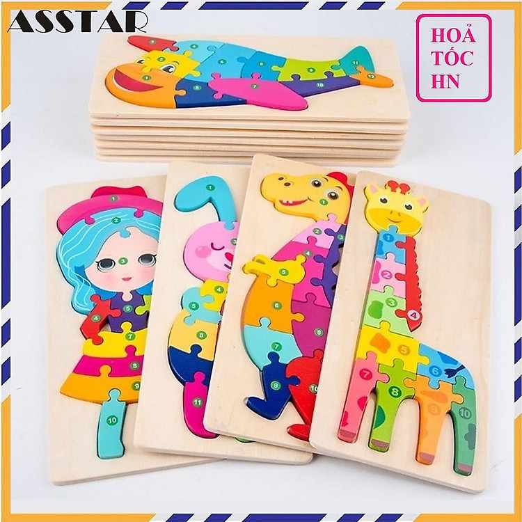 Combo 5 Mẫu Ghép Hình Gỗ 3D Asstar 10 Số Lựa Chọn Hoàn Hảo Để Bé Phát Triển