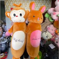 Combo gấu bông khỉ và thỏ dễ thương kích thước 55cm đến 85cm giá tốt nhất