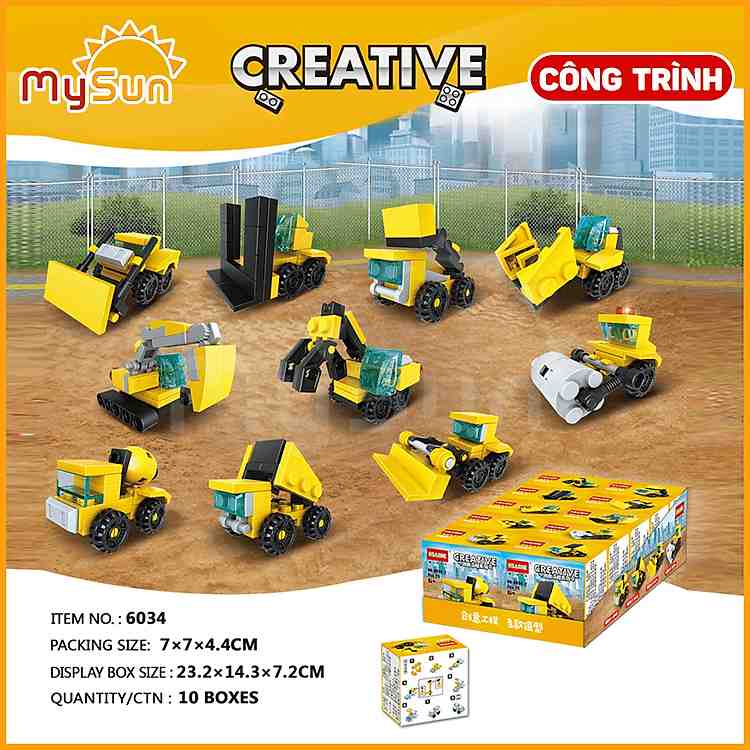 Combo lắp ráp xếp hình thành phố và con vật giá rẻ quà tặng ý nghĩa cho bé trai gái