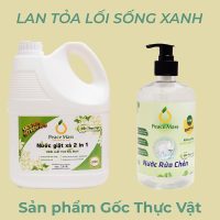 Combo Peace Mass Nước Giặt Xả 3.6 Lít Cùng Nước Rửa Chén Thiên Nhiên Cho Gia Đình