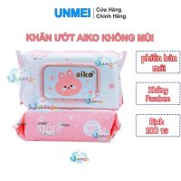 Combo tiết kiệm 10 gói khăn giấy ướt Aiko 100 tờ không mùi màu hồng cho mọi nhà