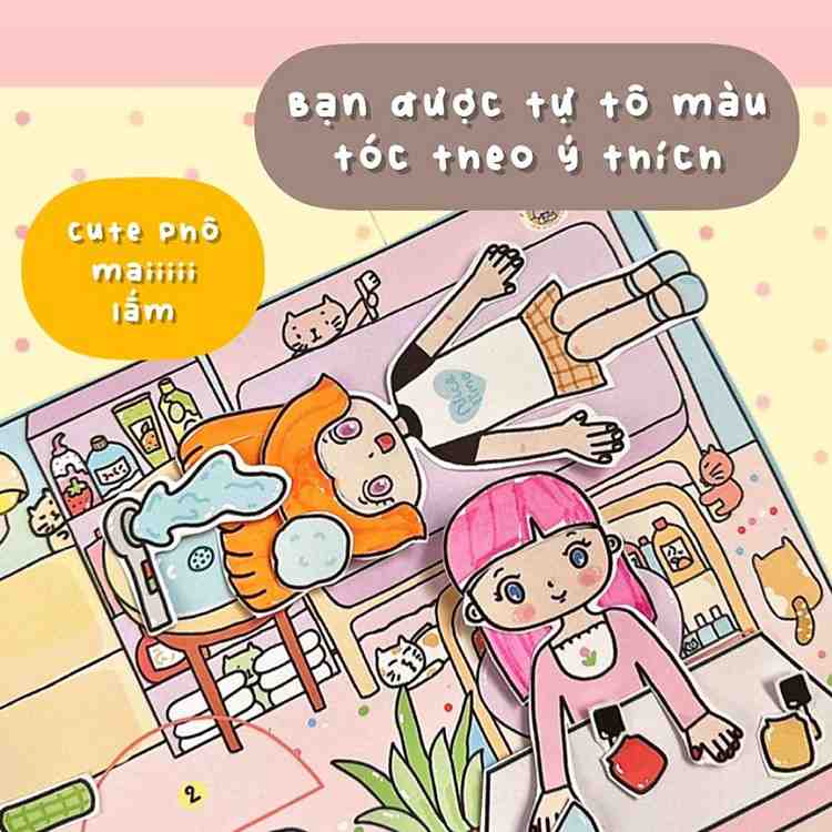 Cùng Bé Sáng Tạo Thế Giới Riêng Với Bộ Tranh Tương Tác Cô Tiên Xanh Tiệm Làm Đẹp Mợ Ba