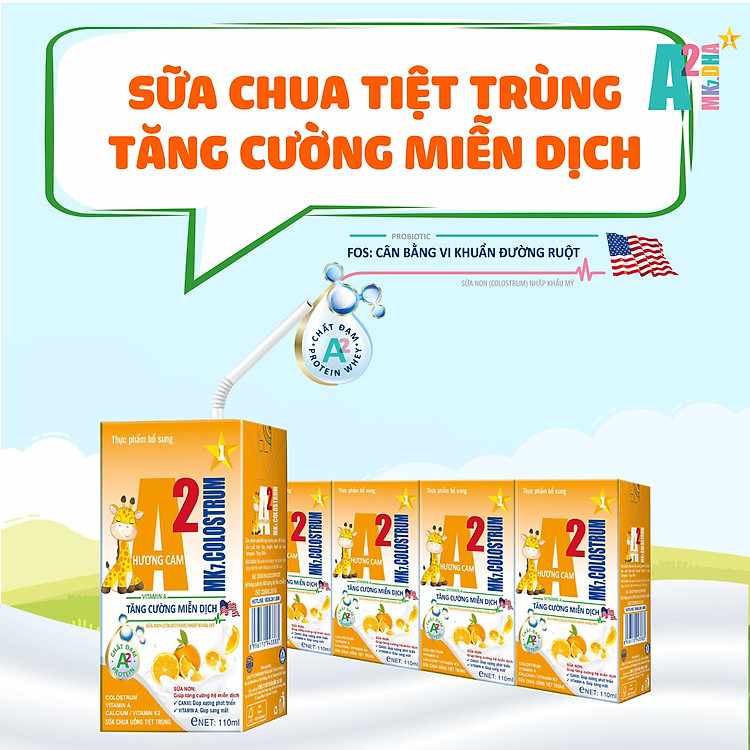 Đảm bảo nguồn dinh dưỡng sạch với sữa trái cây A2 MK7 Colostrum 110ml an toàn cho sức khỏe của bé