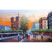 Đắm chìm trong hoàng hôn nước Pháp với bộ tranh xếp hình 1000 mảnh Chiều Paris cao cấp