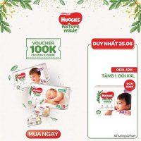 Đặt mua tã dán Huggies Nature Made cao cấp đủ size nhận hàng ngay trong 2 giờ