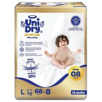 ĐẶT MUA tã quần Unidry G3X Supreme siêu mỏng size L 68+8 miếng mẫu mới bảo vệ bé toàn diện