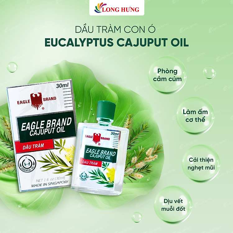 Dầu tràm con ó Eagle Brand Eucalyptus Cajuput Oil 30ml chính hãng đảm bảo tiêu chuẩn an toàn quốc tế