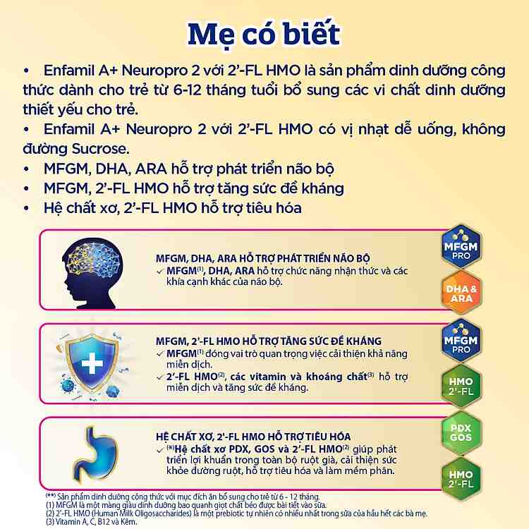 Đầu tư cho tương lai của bé với dòng sữa phát triển não bộ Enfamil A+ Neuropro 2