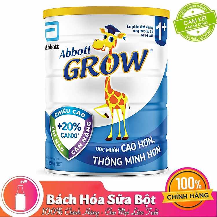 Đầu tư tương lai cho con với dòng sữa phát triển chiều cao Abbott Grow 1+ 850g