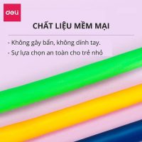 Deli 67825 đất sét nặn 24 màu tươi sáng giúp trẻ phát triển kỹ năng khéo léo