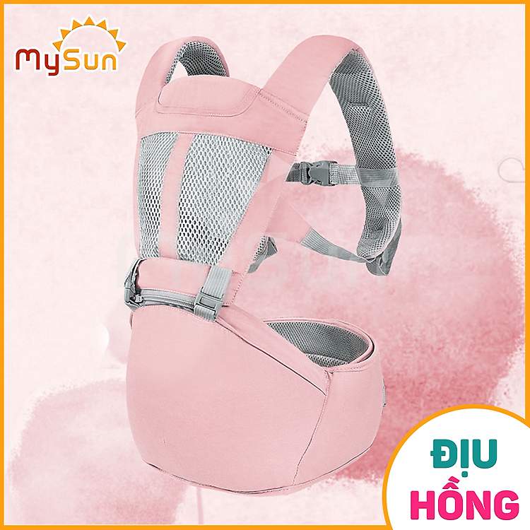 Địu ngồi 4 tư thế MySun phiên bản vải lưới đặc biệt dành cho trẻ sơ sinh và trẻ nhỏ