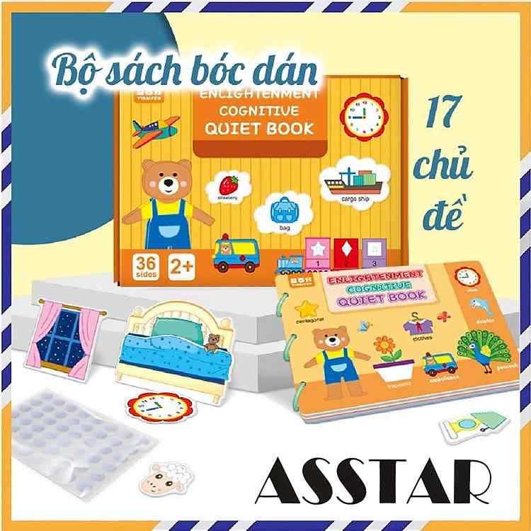 Đồ chơi bóc dán Montessori Asstar phiên bản 17 chủ đề mới nhất cho trẻ thông minh