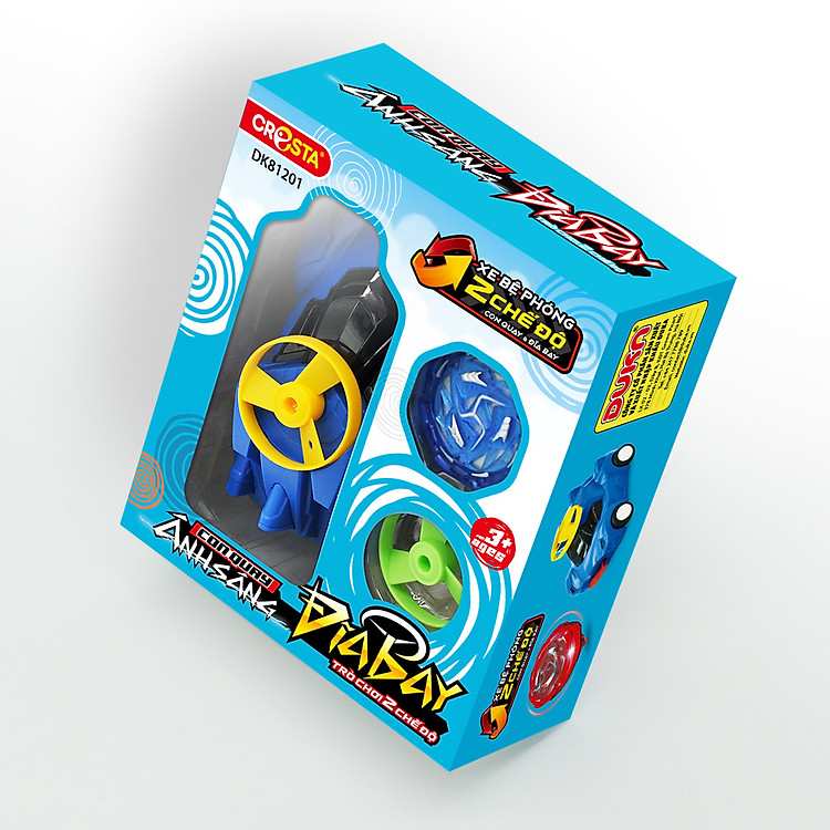 Đồ Chơi Con Quay Ánh Sáng Đĩa Bay Màu Xanh DK81201 Dành Cho Mọi Lứa Tuổi