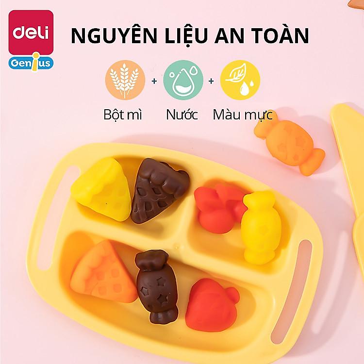 Đồ chơi đất nặn Deli 67801 67802 67805 máy làm kem mì giáo dục nhập vai cho bé