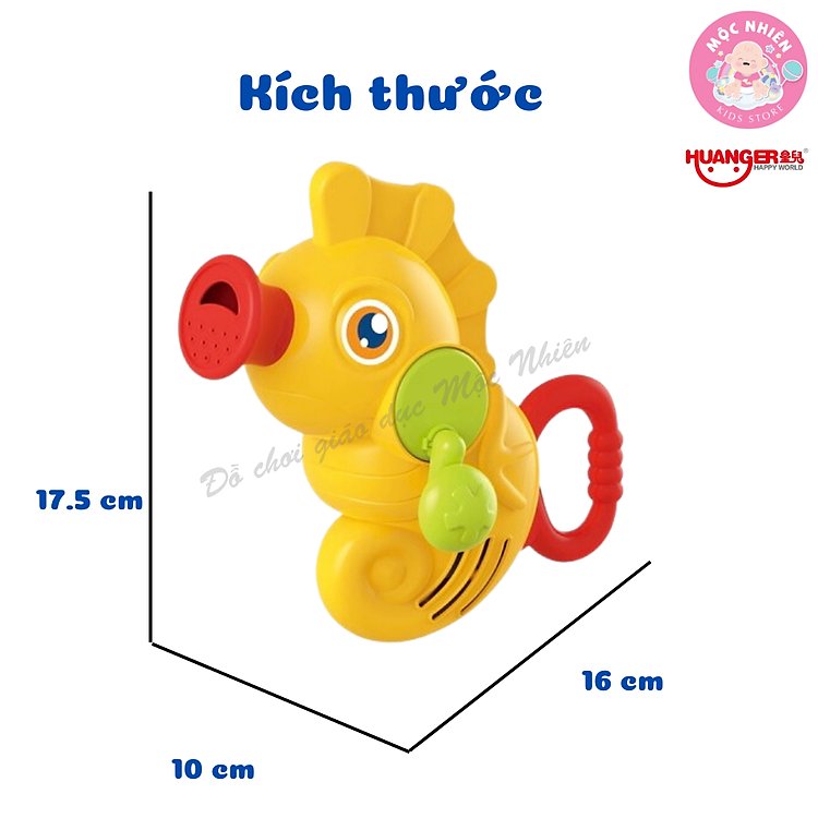 Đồ Chơi Nhà Tắm Huanger HE0269 Cá Ngựa Phun Nước Phát Triển Khả Năng Quan Sát