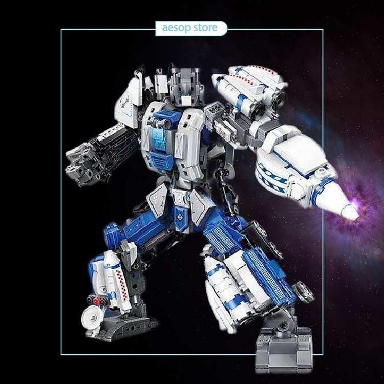 Đồ chơi Robot biến hình Cảnh sát vũ trụ Qman 41312 bộ 5 món lắp ráp 1055 chi tiết