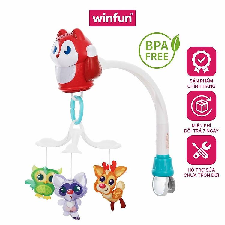 Đồ chơi treo nôi đa năng Winfun 720015 hỗ trợ mẹ ru bé ngủ với âm nhạc dịu nhẹ