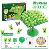 Đồ chơi xếp hình cân bằng ếch xanh và gấu panda bền đẹp đạt chuẩn an toàn
