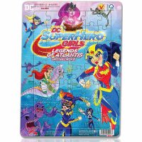 Đồ chơi xếp hình cao cấp Supper Hero Girl 48 mảnh ghép kèm câu đố giải trí cho bé