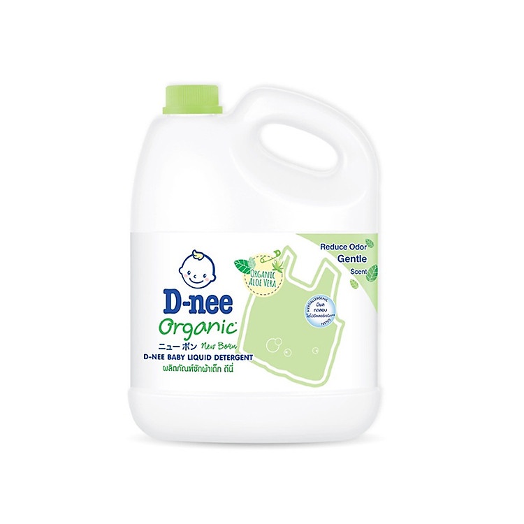 Dòng nước giặt xả D-nee xanh lá 3000ml cao cấp dành cho bé yêu và gia đình bạn
