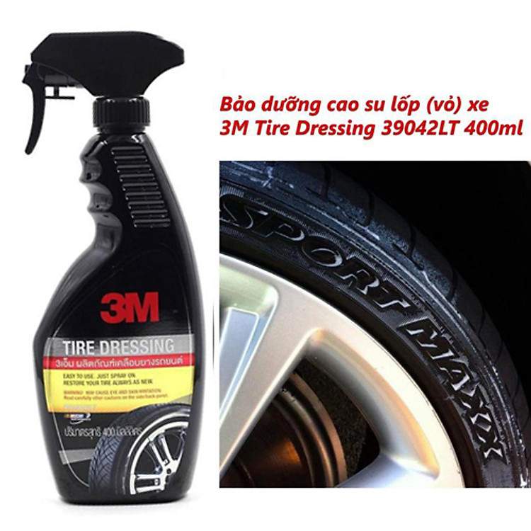 Dung dịch làm mới lốp xe 3M 400ml thiết kế tiện dụng và hiệu quả vượt trội