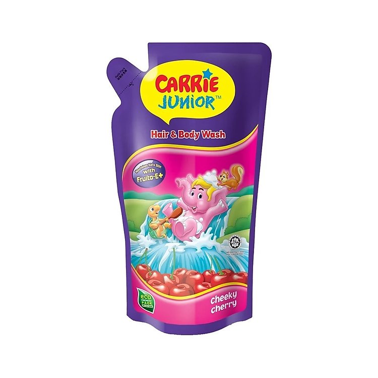 Dưỡng da bé khỏe mạnh với sữa tắm gội Carrie Junior Cheeky Cherry 500G thiên nhiên