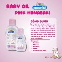 Dưỡng da bé sơ sinh an toàn và hiệu quả với dầu massage Kodomo Baby Oil Pink Hanabaki