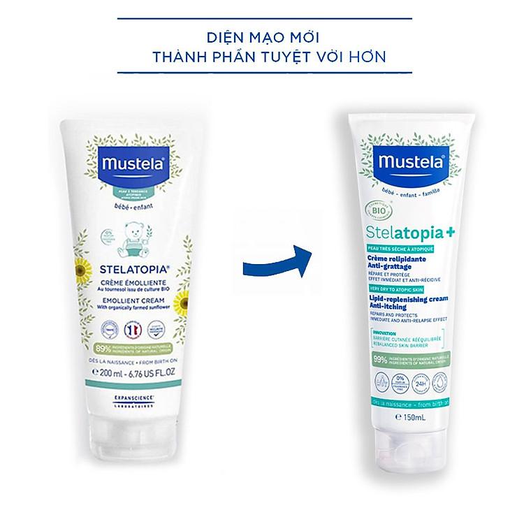 Dưỡng da Mustela 150ml công thức mới đặc biệt dành cho tình trạng da chàm bẩm sinh