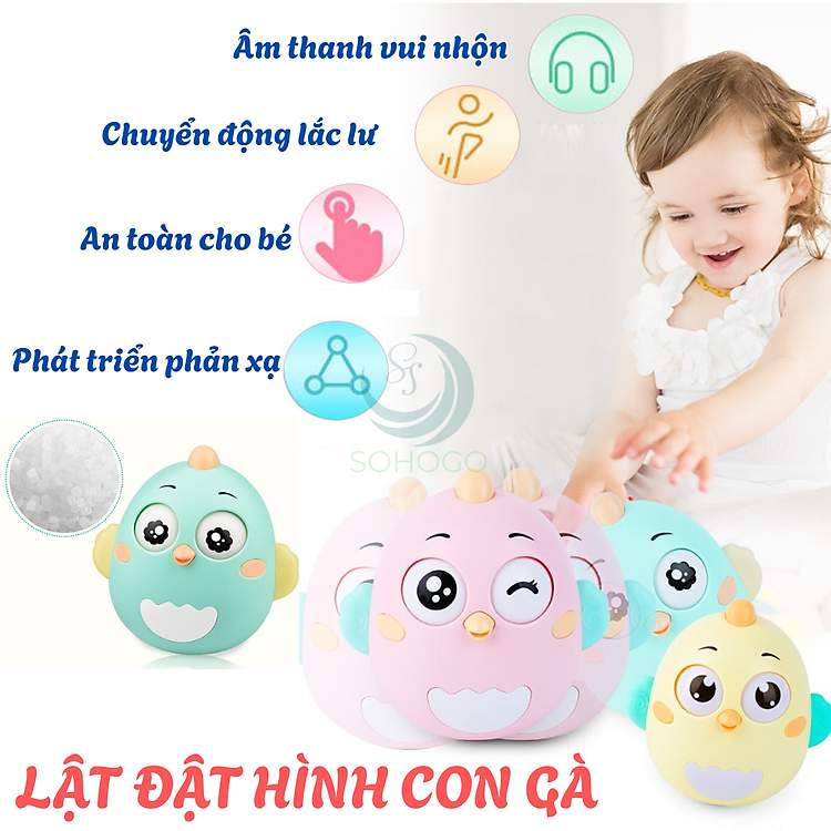 Gà lật đật thông minh thiết kế chống ngã độc đáo khơi dậy trí tò mò của trẻ