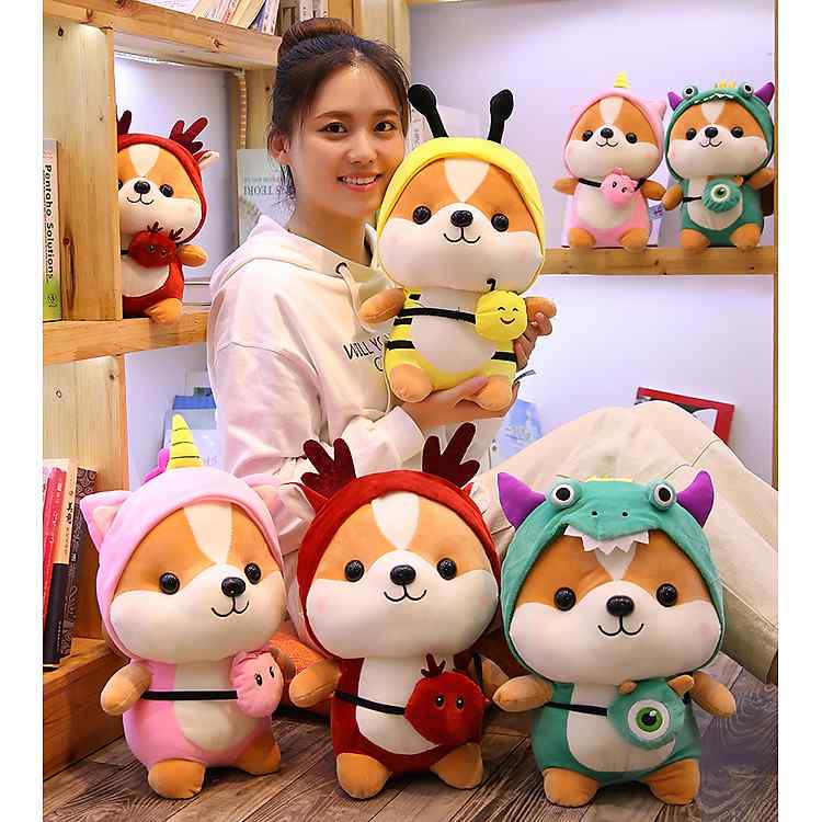 Gấu bông Shiba cosplay thiết kế độc quyền chất liệu cao cấp an toàn cho trẻ nhỏ