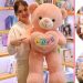 Gấu Teddy ôm tim mẫu hot trend 2024 size 1m1 đến 1m5 vải lông tuyết mịn màng